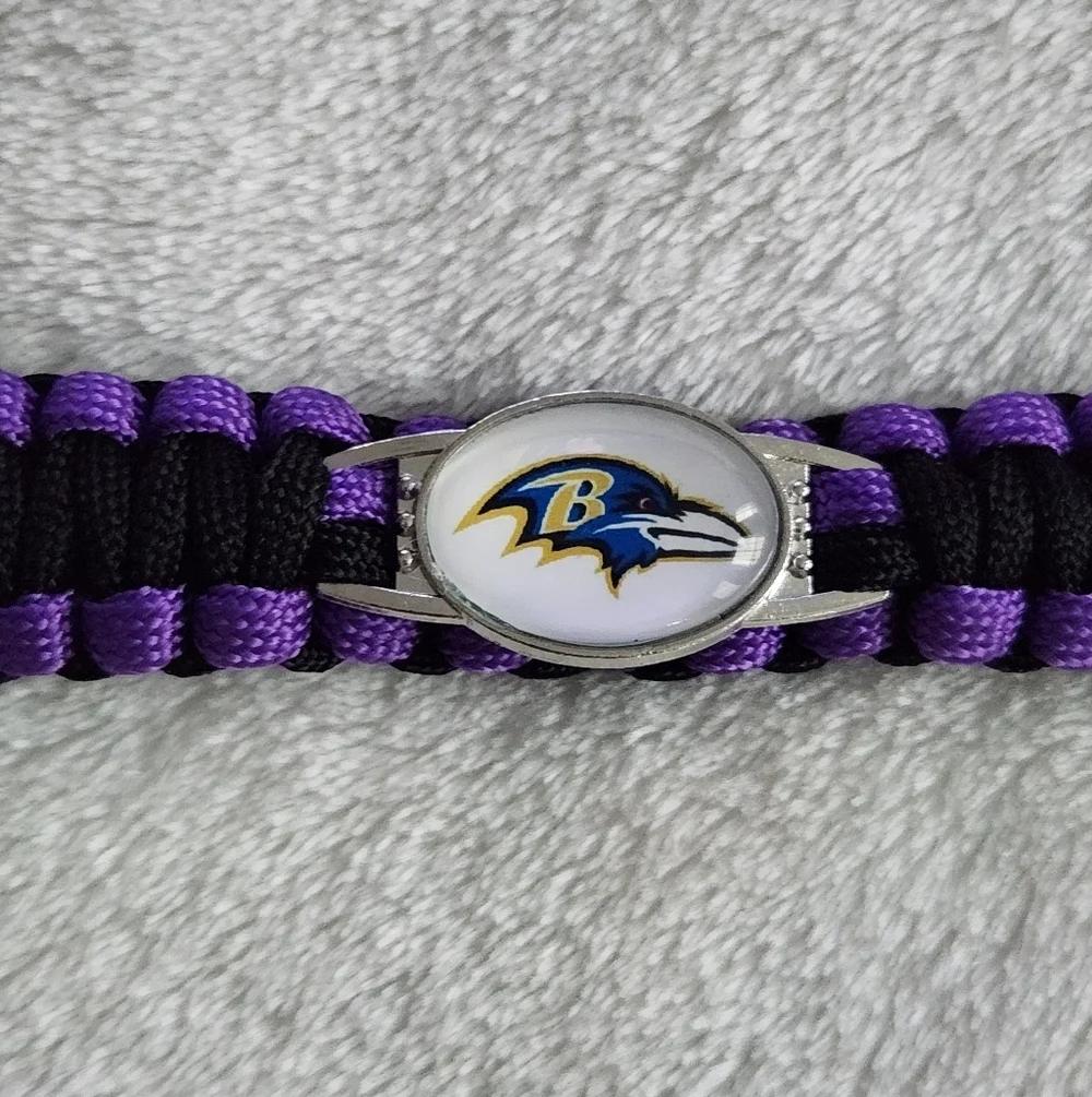 Baltimore Ravens Purple and Black Paracord Bracelet